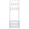 vidaXL Garderobe mit Schuhablage 68×32×182,5 cm Weiß