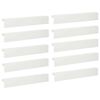vidaXL Garten-Abdeckprofil 10 stk. 100 x 10 x 15 cm Stahl Wei&szlig;
