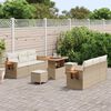 vidaXL Gartensofa-set mit Kissen 9 pcs Beige und Creme