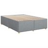 vidaXL Boxspringbett mit Matratze Hellgrau 140x190 cm Stoff