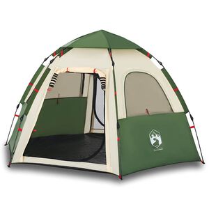 vidaXL Campingzelt 4 Personen Gr&uuml;n Quick Release