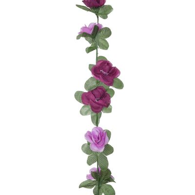 vidaXL Künstliche Blumengirlanden 6 Stk. Helllila 250 cm
