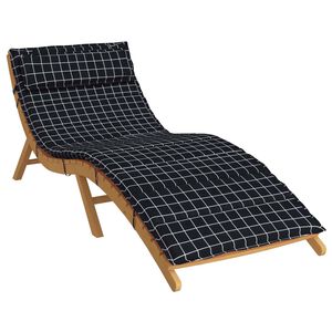 vidaXL Sonnen-Lounger Kissen Schwarz 180 x 60 x 4 cm Oxford-Stoff