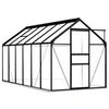 vidaXL Gew&auml;chshaus mit Fundament Anthrazit Aluminium 7,03 m&sup2;