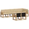 vidaXL Outdoor-Sofagarnitur 8 stk. Wei&szlig; und Beige