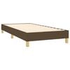 vidaXL Boxspringbett mit Matratze & LED Dunkelbraun 90x200 cm Stoff