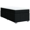 vidaXL Boxspringbett mit Matratze Schwarz 80x200 cm Stoff