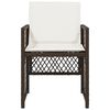 vidaXL Gartenst&uuml;hle mit Kissen 4 Stk. Braun Poly Rattan