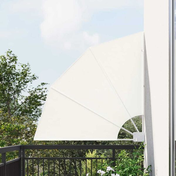 vidaXL Balkon Sichtschutz Creme 115 x 115 cm Polyester