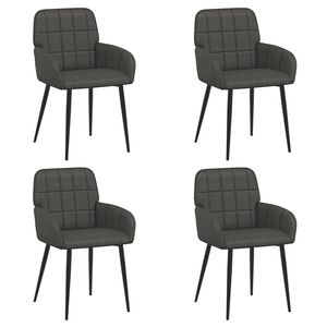 vidaXL Esszimmerst&uuml;hle 4 stk. Kunstleder Schwarz 56,5 x 50 x 85 cm