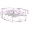 vidaXL Massivholzbett mit Regal ohne Matratze 120x190 cm Kiefer