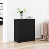 vidaXL Sideboard Schwarz Eichen-Optik 60 x 30 x 70 cm Holzwerkstoff