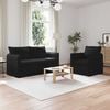 vidaXL Sofa 2 pcs Schwarz