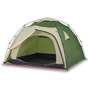 vidaXL Kuppel-Campingzelt 4 Personen Gr&uuml;n Quick Release