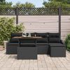 vidaXL Garten Essgruppe mit Kissen 6 pcs Schwarz und Braun