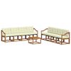 vidaXL Outdoor-Sofagarnitur 9 stk. Natur und Creme