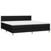 vidaXL Boxspringbett mit Matratze Schwarz 200x200 cm Stoff