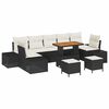 vidaXL Gartensofa-set 10 stk. Schwarz Poly-Rattan