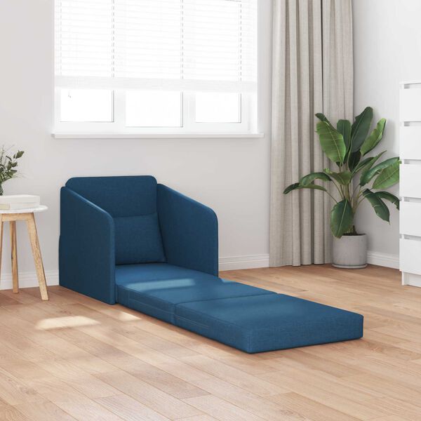 vidaXL Schlafsofa 60cm Blau Stoff