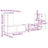 vidaXL TV-Schrankset 4 pcs Altholz Holzwerkstoff