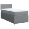 vidaXL Boxspringbett mit Matratze Hellgrau 90x200 cm Stoff