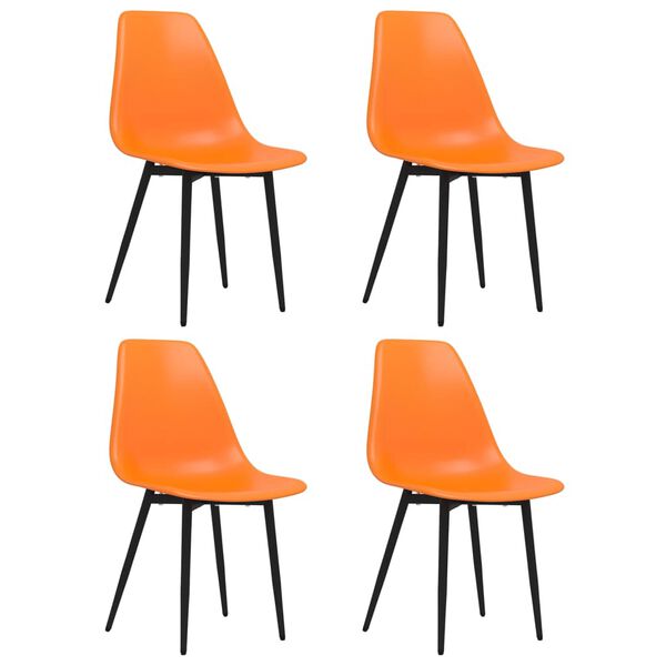 vidaXL Esszimmerst&uuml;hle 4 Stk. Orange PP