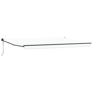 vidaXL Markise Wei&szlig; 500 x 300 cm Polyester und Metall