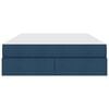 vidaXL Aufbewahrungsbett mit Matratze Blau 140 x 200 cm Polyester