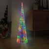 vidaXL LED-Kegel Acryl Weihnachtsdeko Pyramide Bunt 120 cm