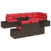 vidaXL Gartensofa-set 9 stk. Braun Poly-Rattan