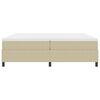 vidaXL Boxspringbett Hellgrau und Wei&szlig; 200 x 200 cm Cordstoff
