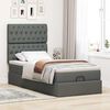 vidaXL Ottoman-Bett mit Matratze Dunkelgrau 80x200 cm Stoff