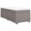 vidaXL Boxspringbett mit Matratze Taupe 90x190 cm Stoff