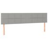 vidaXL Boxspringbett mit Matratze Hellgrau 200x200 cm Stoff