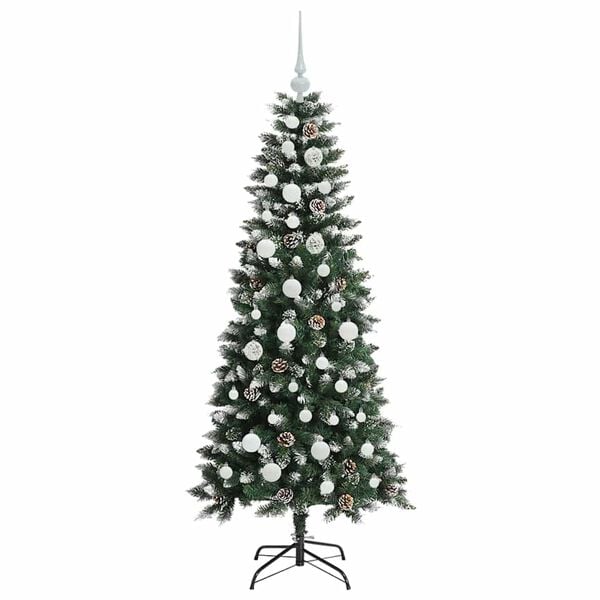 vidaXL Künstlicher Weihnachtsbaum mit 150 LEDs Grün 66 x 66 x 150 cm