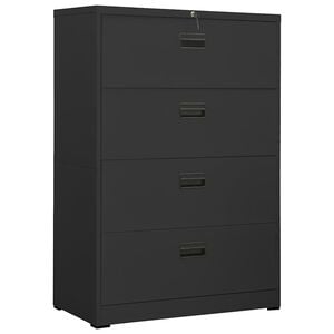 vidaXL Aktenschrank Anthrazit 90x46x134 cm Stahl