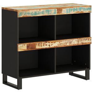 vidaXL Beistelltisch 85x33x75 cm Altholz Massiv