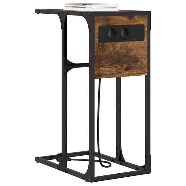 vidaXL Nachttisch Ger&auml;ucherte Eiche 41,5 x 26 x 60,5 cm Holzwerkstoff