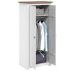 vidaXL Kleiderschrank Wei&szlig; 80&times;50&times;171,5 cm Kiefer Massiv Panama Serie
