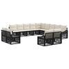 vidaXL Gartensofa-set 13 stk. Schwarz Poly-Rattan