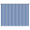 vidaXL Au&szlig;enrollo 90% UV-Block Blau-wei&szlig; gestreift 120 x 230 cm HDPE