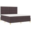 vidaXL Boxspringbett mit Matratze Dunkelbraun 180 x 200 cm Stoff