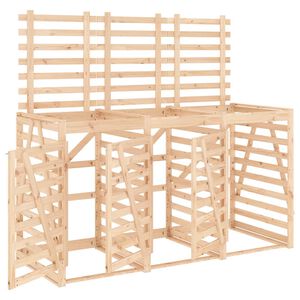 vidaXL M&uuml;lltonnenbox f&uuml;r 3 Tonnen Massivholz Kiefer
