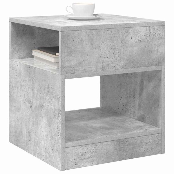 vidaXL Beistelltisch Beton Grau 40,5 x 40 x 45 cm Holzwerkstoff