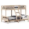 vidaXL Etagenbett 80x200/120x200 cm Massivholz Kiefer