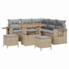 vidaXL Gartensofa-set mit Kissen 8 pcs Beige Poly-Rattan