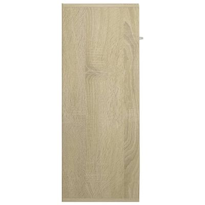 vidaXL Sideboard Weiß Sonoma-Eiche 60x30x75 cm Holzwerkstoff