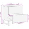 vidaXL Nachttisch 2 pcs Braun 40 x 33 x 46 cm Massivholz Mango