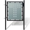 vidaXL Schwarzes Einzeltor f&uuml;r Z&auml;une 100 x 100 cm