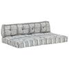 vidaXL Palettensofa-Auflage Grau Stoff Patchwork
